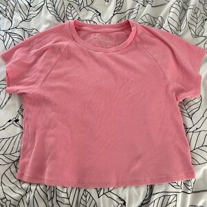 Aerie Pink Ribbed Baby Tee, Size XL, New Condition